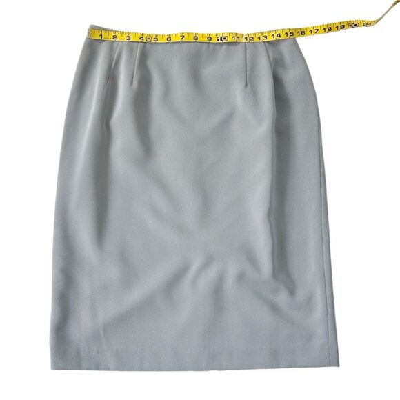 Kasper for ASL Vintage Gray Short Sleeve Double Breasted Skirt Suit Size 12 - Picture 9 of 15